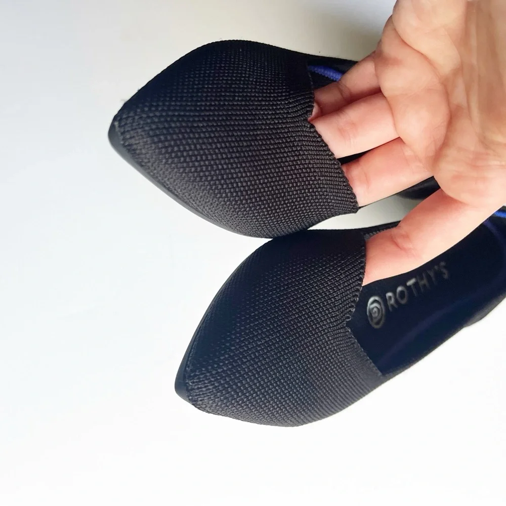 Rothy's Black Point Flats Women’s Size 7.5 - Picture 4 of 8